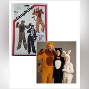 3/$20 Simplicity 5739 Animal Costumes Pattern – Adult Medium – Uncut